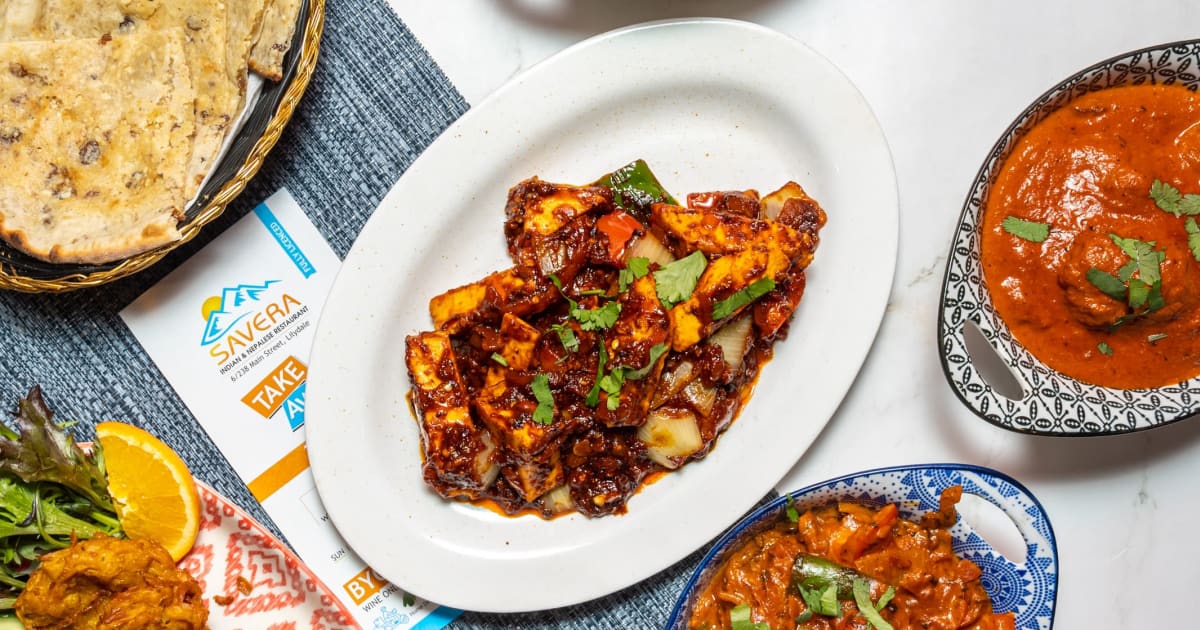 Savera Indian and Nepalese Restaurant restaurant menu in Lilydale