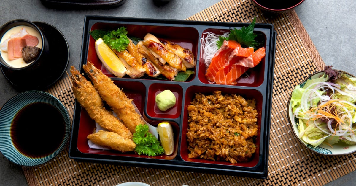 Bento Box on restaurant menu in Launceston Order from Menulog