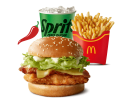 McDonald's Cheese and Bacon McSpicy meal 
