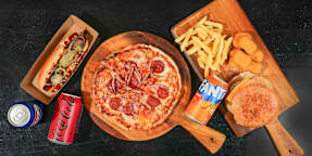 Burger Pizza and Wrap Bar